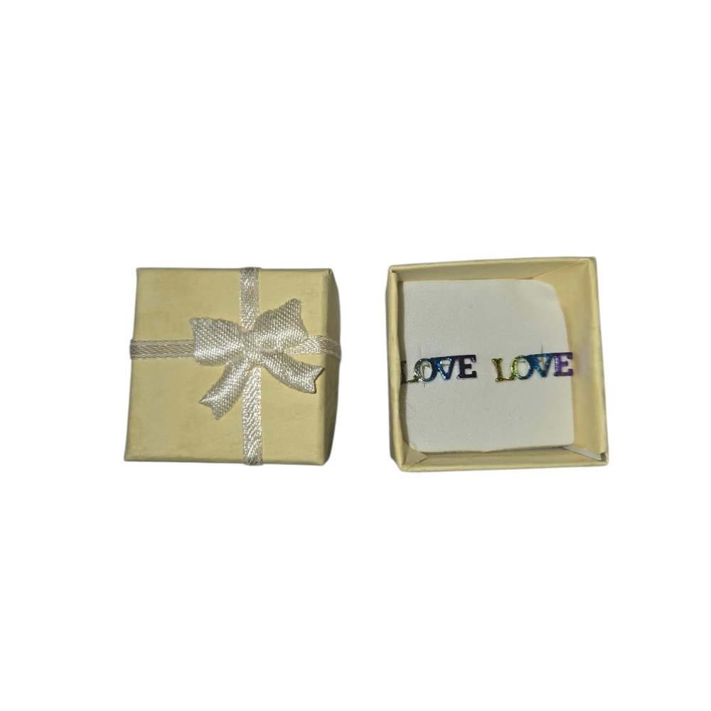 L.O.V.E Tricolor‎ Earrings (NWOT)